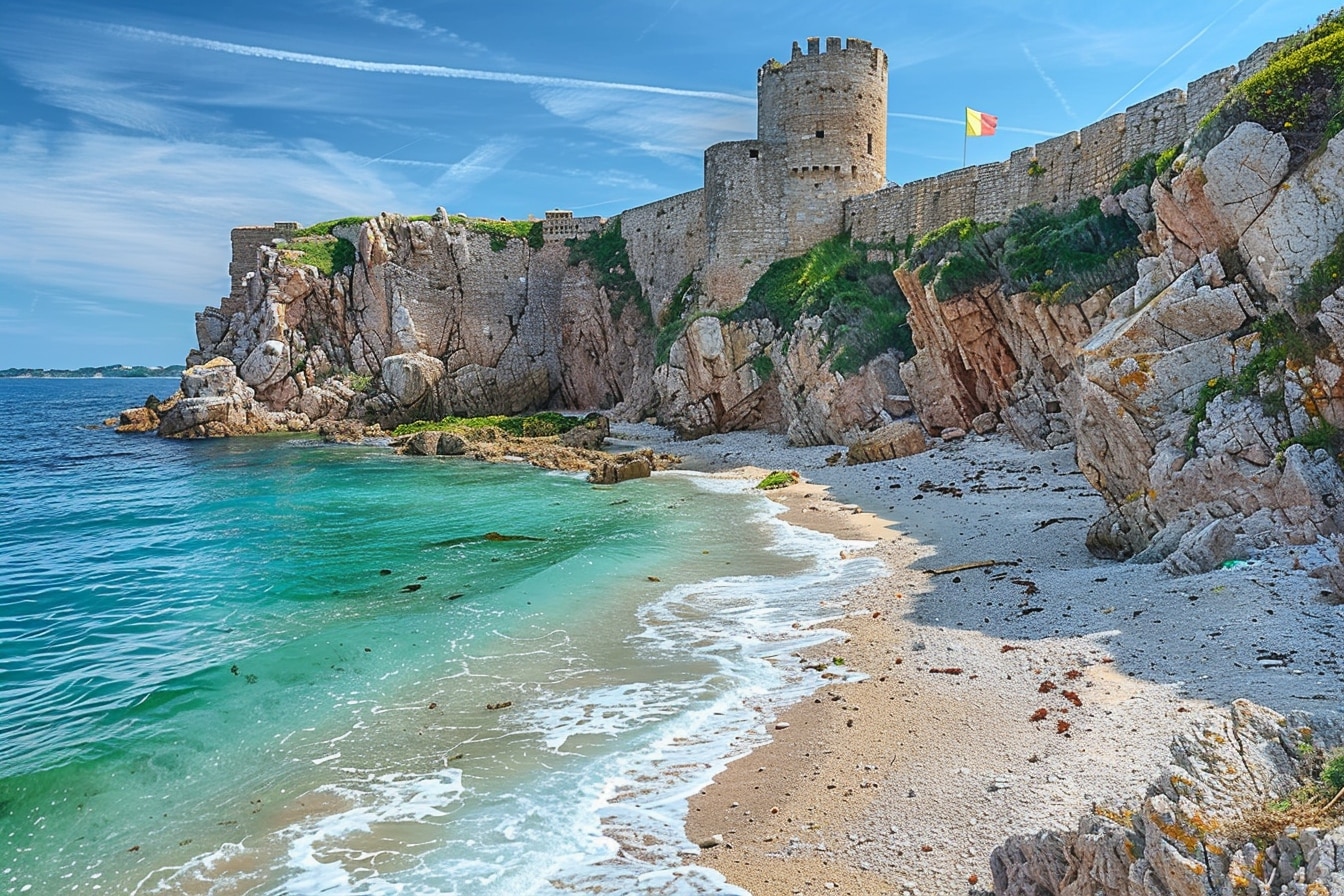 Découvrez le charme captivant de la plage et du fort de Bertheaume à Plougonvelin, une escapade bretonne inoubliable