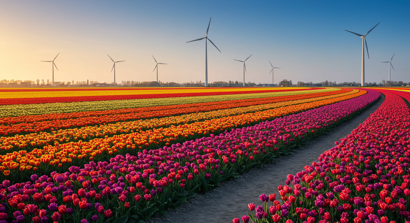 Les champs de tulipes de Keukenhof en pleine floraison