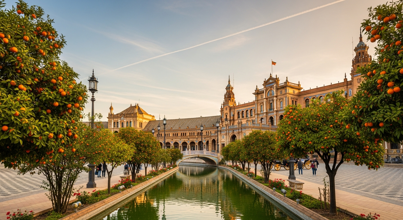Séville au printemps - Plaza de España